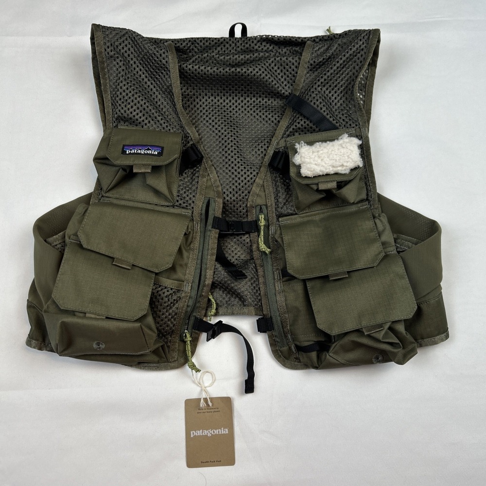 NWT Patagonia Stealth Pack Vest Basin Green Size XS/S Fly fishing Ripstop Patch